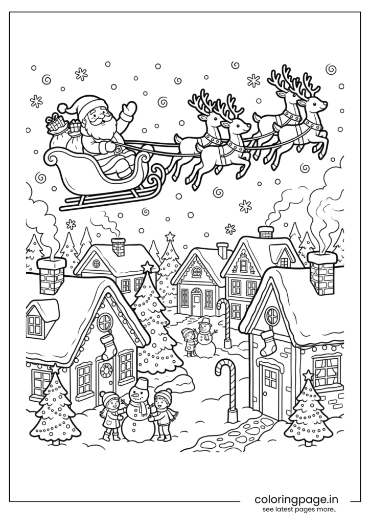 Christmas Coloring In Pages Printable